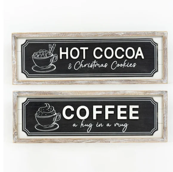 Adam & Co. Reversible wood frame sign